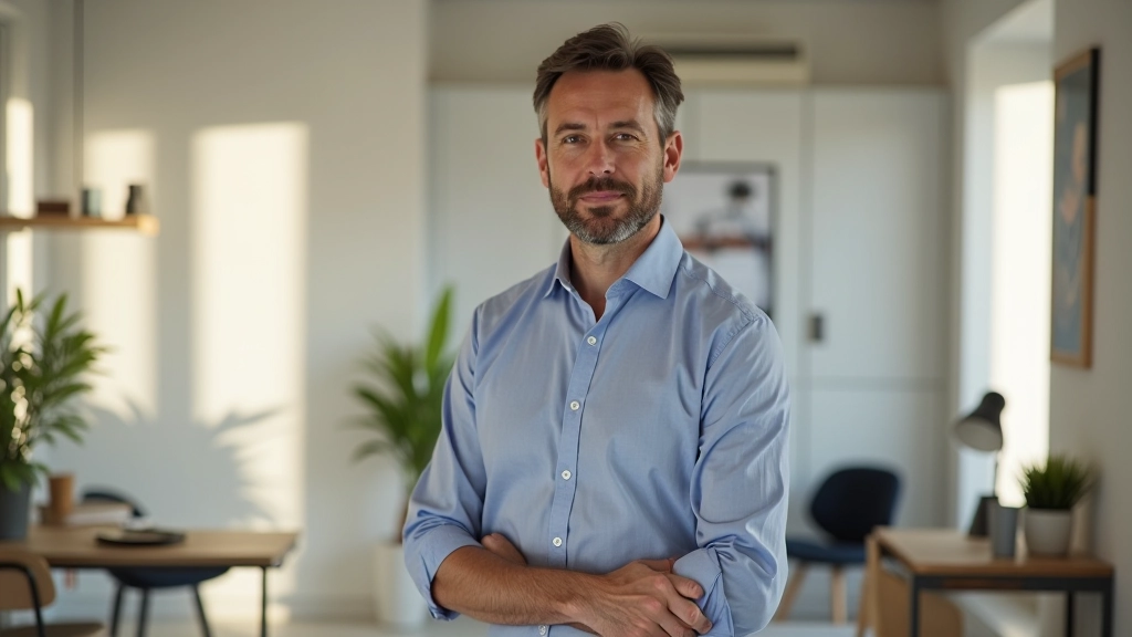 Uomo che visualizza i suoi progressi nel tracciamento delle abitudini quotidiane