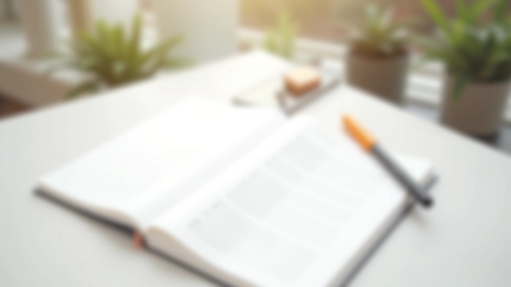 Blocco note con una lista di tracciamento giornaliero, penna e evidenziatore su una scrivania ordinata, setting minimale