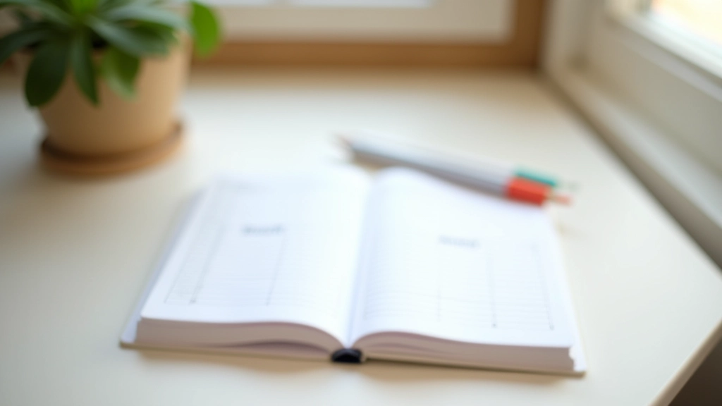 Foglio di carta con griglia e matita colorata, scrivania ordinata con taccuino, luce naturale da finestra, focus sul tracciamento